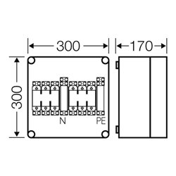 Hensel Sicherungsgehäuse 2xNH00 3p. 125A+PE+N Mi 4250