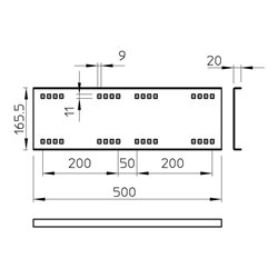 OBO Bettermann Vertr Längsverbinder 160x500mm WRVL 160 FS