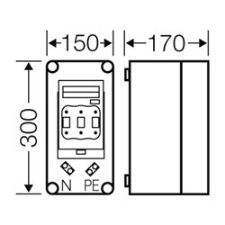 Hensel Sicherungsgehäuse 1xNH00 3p. 160A+PE+N Mi 5150