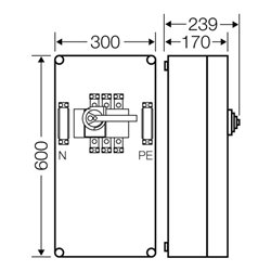 Hensel Lastschaltergehäuse 160A 3p.+PE+N Mi 7456