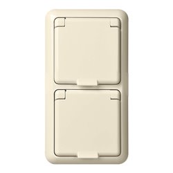Elso UP-Steckdose 2-fach IP44 reinweiß 225414