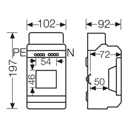 Hensel Automatengehäuse 3TE 3x18mm IP65 KV 9103