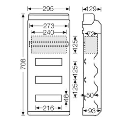 Hensel Automatengehäuse 3reihig KV 9440