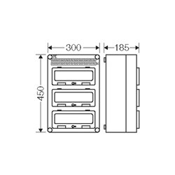 Hensel Automatengehäuse 36TE m.3Klappdeckeln Mi 1333
