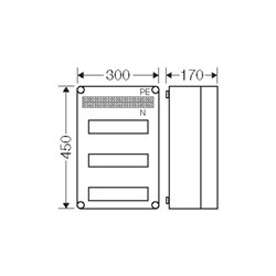 Hensel Automatengehäuse 450 x 300 170 Mi 1336