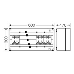 Hensel Sicherungsgehäuse 3xNH00 3p.250A 5p Mi 6432