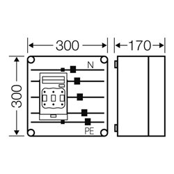 Hensel Sicherungsgehäuse 1x3xNH00 250A 5p. Mi 6226