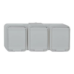 Elso Steckdose 3-fach lichtgrau 445809