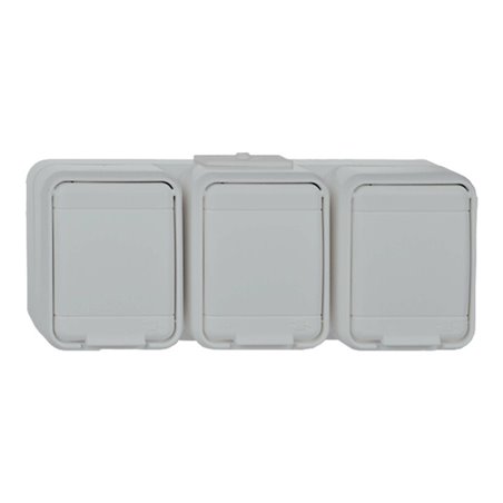 Elso Steckdose 3-fach lichtgrau 445809