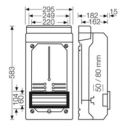 Hensel Leergehäuse 295x583x182mm KV 9337