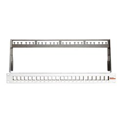 Dätwyler IT Infra PatchPanel KS 19Zoll leer f.24Module grRAL7035 418020