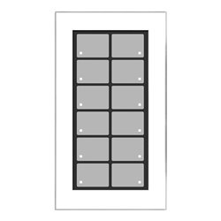 Issendorff Glas-Tastenfeld weiß m. 12 Tasten LCN - GT12W