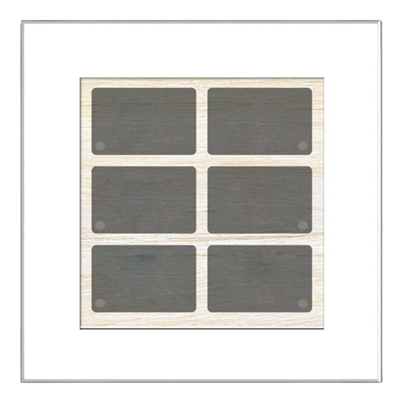 Issendorff Glas-Tastenfeld weiß 6 Tasten LED LCN - GT6W