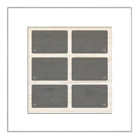 Issendorff Glas-Tastenfeld weiß 6 Tasten LED LCN - GT6W