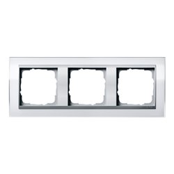 Gira Abdeckrahmen 3fach klar weiß 0213726