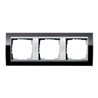 Gira Abdeckrahmen 3fach klar schwarz 0213736
