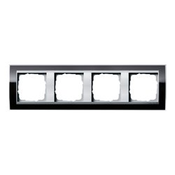 Gira Abdeckrahmen 4fach klar schwarz 0214736