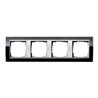 Gira Abdeckrahmen 4fach klar schwarz 0214736
