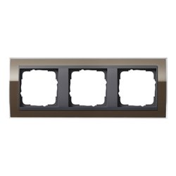Gira Abdeckrahmen 3fach klar braun 0213768