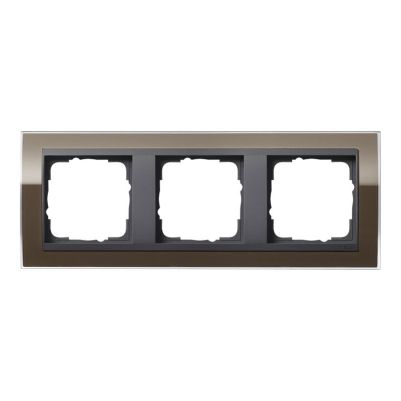 Gira Abdeckrahmen 3fach klar braun 0213768
