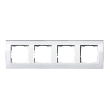 Gira Abdeckrahmen 4fach klar weiß 0214723