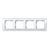 Gira Abdeckrahmen 4fach klar weiß 0214723