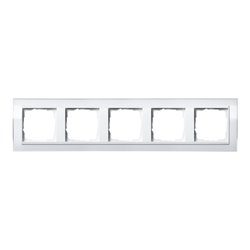 Gira Abdeckrahmen 5fach klar weiß 0215723