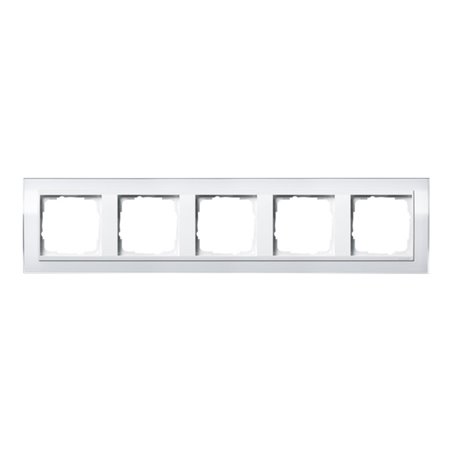 Gira Abdeckrahmen 5fach klar weiß 0215723