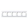 Gira Abdeckrahmen 5fach klar weiß 0215723