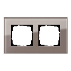 Gira Abdeckrahmen 2fach Esprit Glas Umbra 0212122