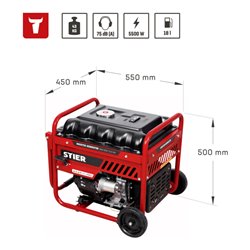 STIER Inverter Stromerzeuger SNS-500 5,0 kW 75 dB(A)