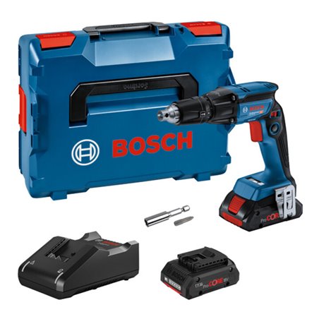 Bosch Akku-Trockenbauschrauber GTB 18V-45, 2 x Akku ProCORE18V 4.0Ah, Ladg. u. L-BOXX