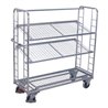 VARIOfit Etagenwagen mit 3 Drahtgitterböden verzinkt