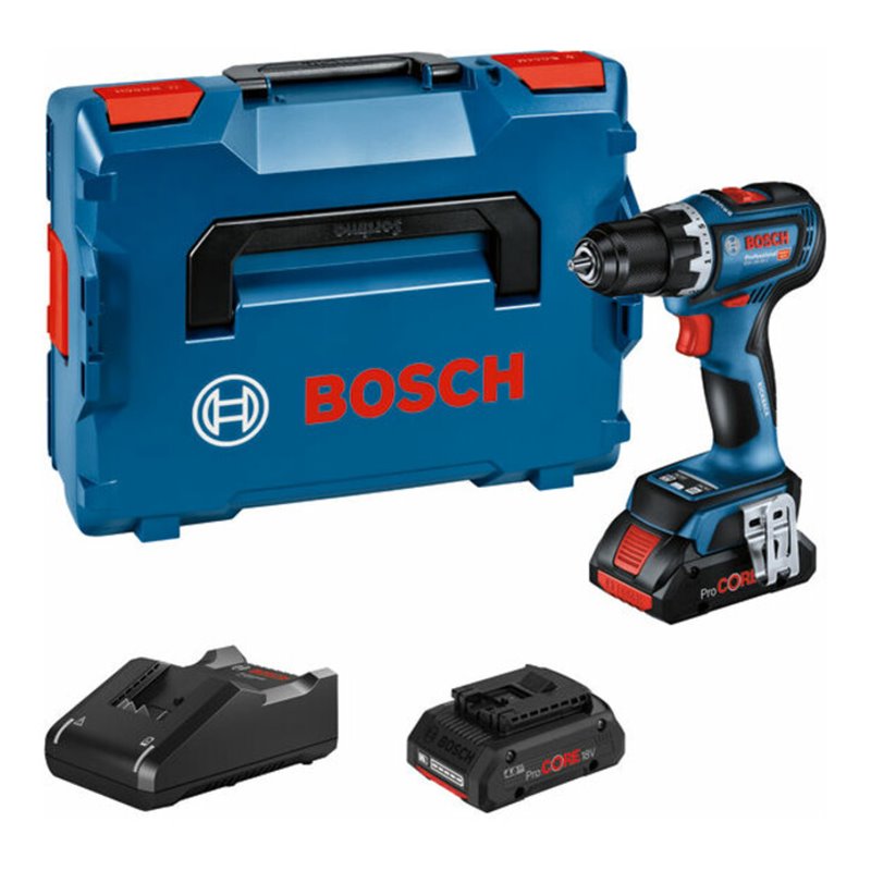 Bosch Akku-Bohrschrauber GSR 18V-90 C, 2 ProCORE18V 4.0Ah, Ladg. u. BT Low-Energ. Mod.