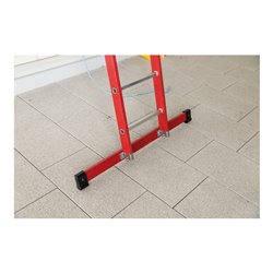 MUNK Sprossen-Anlegeleiter GFK/Alu mit Traverse