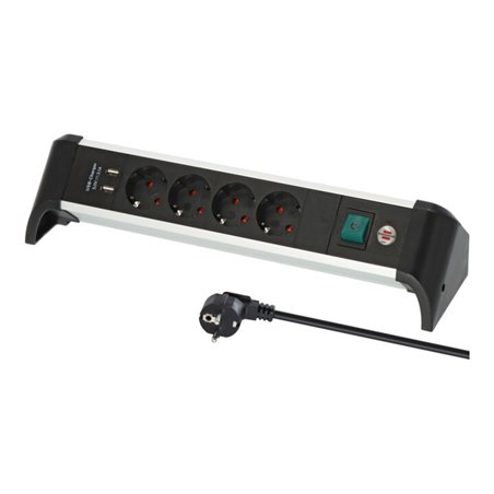 BRENNENSTUHL Alu-Office-Line Steckdosenleiste 6-fach