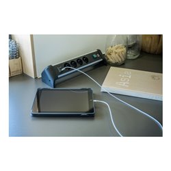 BRENNENSTUHL Alu-Office-Line Steckdosenleiste 6-fach