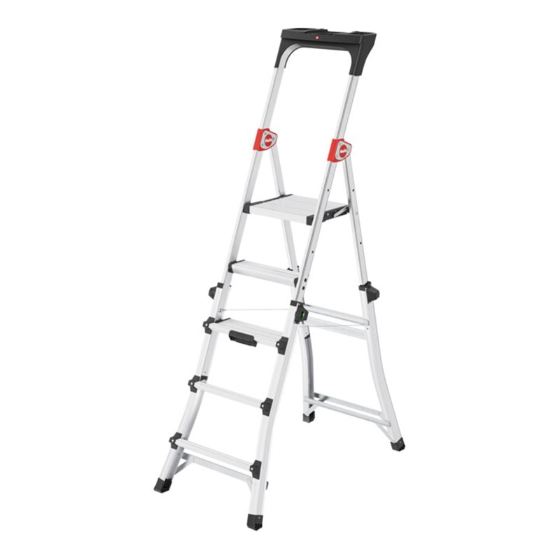 Hailo TL 100 TopLine, Teleskop Stehleiter, 3-5 Stufen