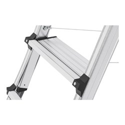 Hailo TL 100 TopLine, Teleskop Stehleiter, 3-5 Stufen