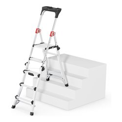 Hailo TL 100 TopLine, Teleskop Stehleiter, 3-5 Stufen