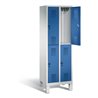 C+P Spind doppelstöckig Evolo, H1850xB610xT500mm, Front Enzianblau, Korpus Lichtgrau (48310-20)