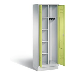 C+P Putzmittel-Spind Classic, H1800xB610xT500mm, Front Viridingrün, Korpus Lichtgrau (8160-20)