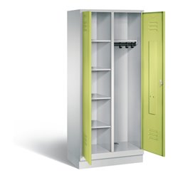 C+P Putzmittel-Spind Classic, H1800xB810xT500mm, Front Viridingrün, Korpus Lichtgrau (8160-22)