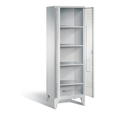 C+P Wäsche-Spind Classic, H1850xB610xT500mm, Front Lichtgrau, Korpus Lichtgrau (8212-20B)