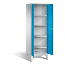 C+P Wäsche-Spind Classic, H1850xB610xT500mm, Front Lichtblau, Korpus Lichtgrau (8212-20B)