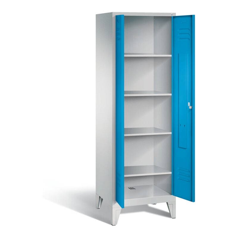 C+P Wäsche-Spind Classic, H1850xB610xT500mm, Front Lichtblau, Korpus Lichtgrau (8212-20B)