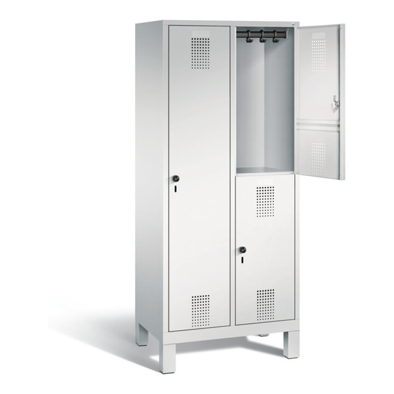 C+P Kombi-Spind Evolo, H1850xB810xT500mm, Front Lichtgrau, Korpus Lichtgrau (48610-22)