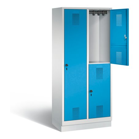 C+P Kombi-Spind Evolo, H1800xB810xT500mm, Front Lichtblau, Korpus Lichtgrau (48620-22)