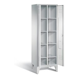 C+P Wäsche-Spind Classic, H1850xB610xT500mm, Front Lichtgrau, Korpus Lichtgrau (8012-20B)
