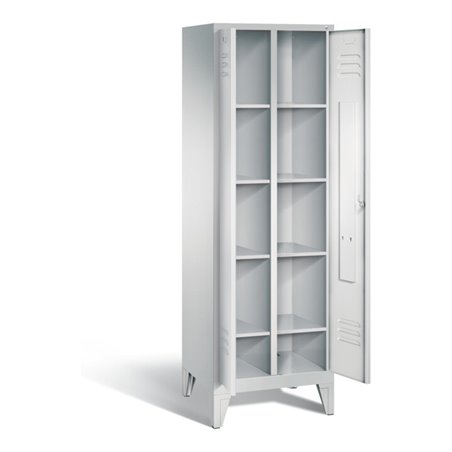 C+P Wäsche-Spind Classic, H1850xB610xT500mm, Front Lichtgrau, Korpus Lichtgrau (8012-20B)